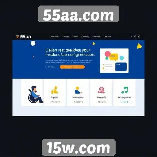 Acessibilidade e design do site 55aa.com