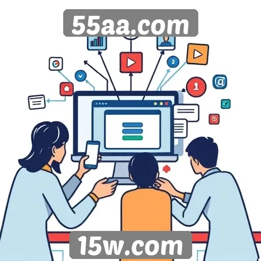 Estratégias de marketing digital da 55aa.com